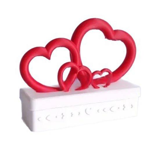 Подарочная коробка в форме сердца на День святого Валентина, красная крышка в форме сердца, пластиковая подарочная коробка для свадебной вечеринки, годовщины